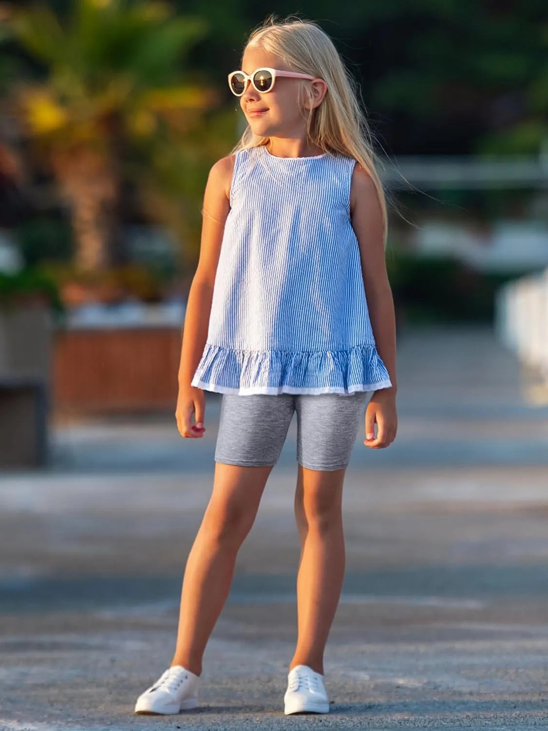 6 Pack Girls Bike Shorts Cartwheel Toddler Biker Under Dress Dance Multi-Color Kids Shorts Girls Clothes