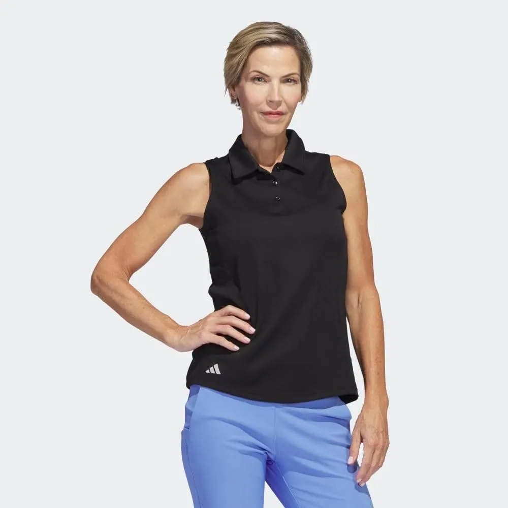 adidas Women's Textured Sleeveless Golf Polo Shirt