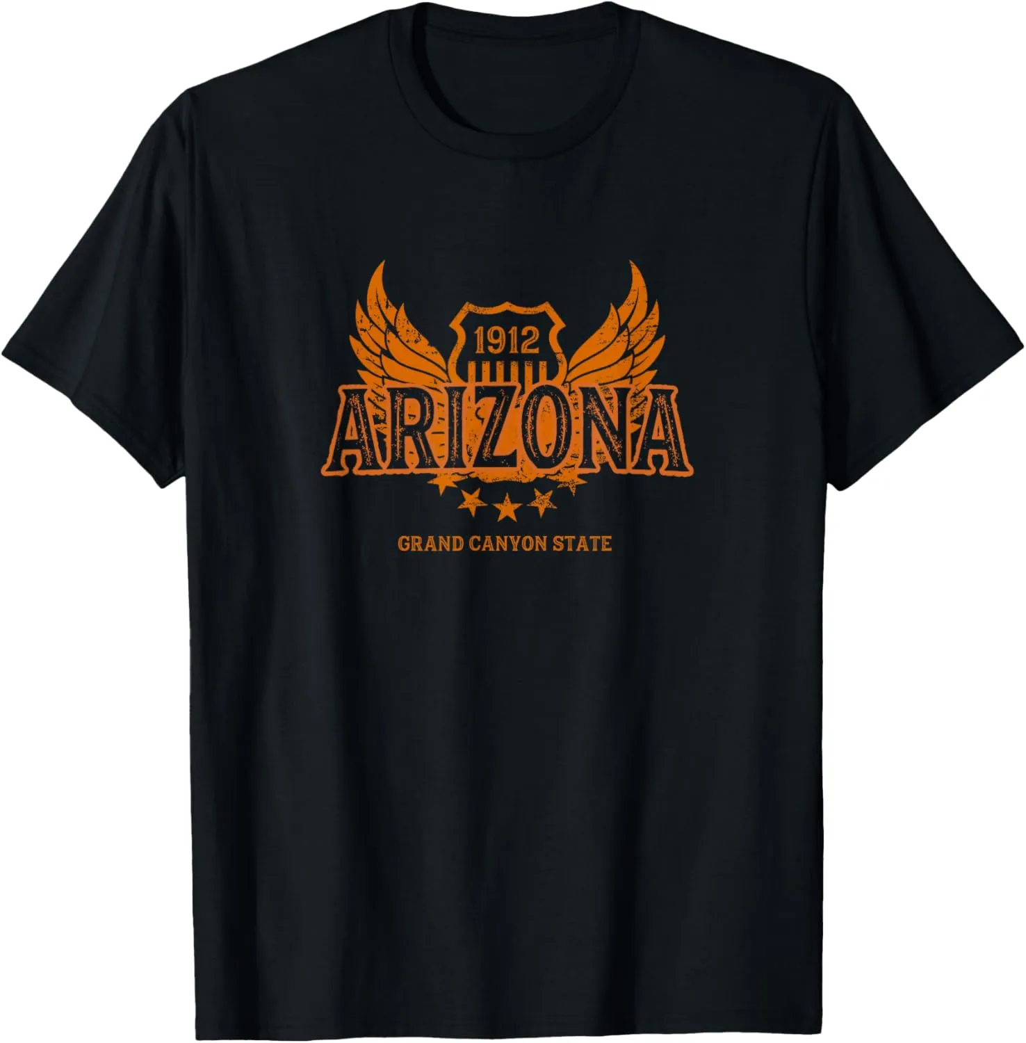 Arizona AZ T-Shirt Vintage Motorcycle Winged Biker Tee T-Shirt
