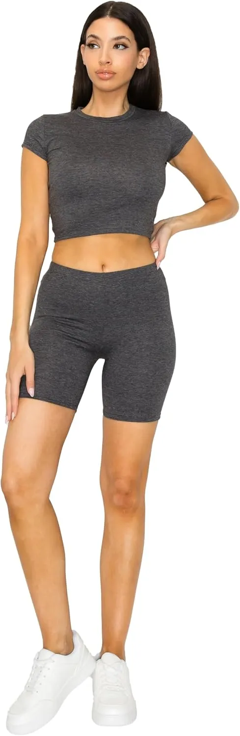 Cemi Ceri Women's Casual Cotton Stretch Biker Shorts
