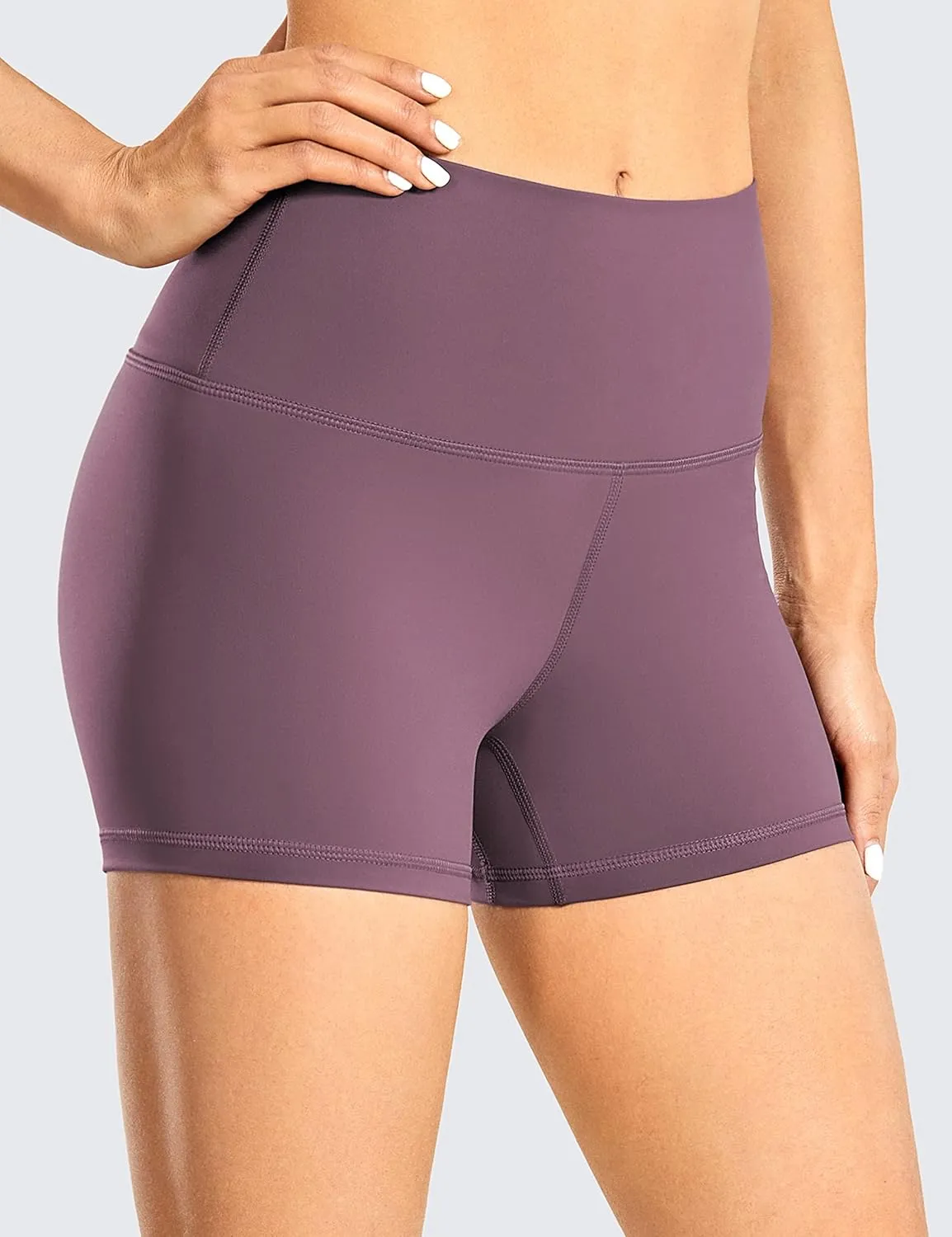 CRZ YOGA Women's Naked Feeling Biker Shorts 3" - High Waist Yoga Workout Gym Shorts