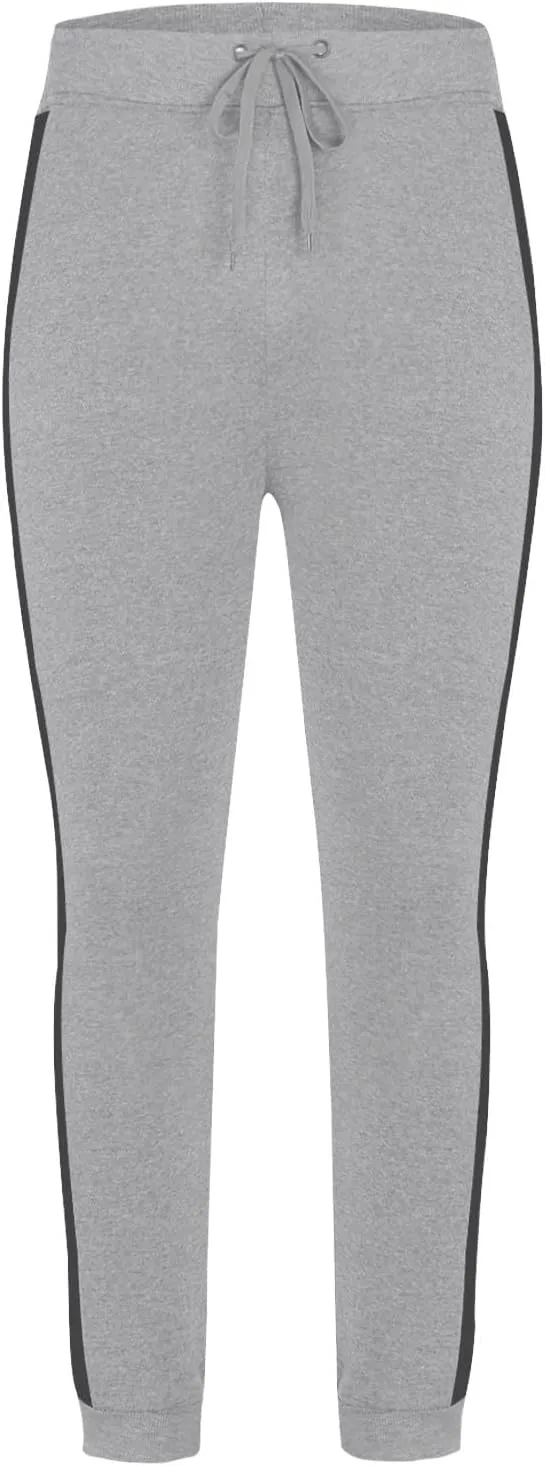 Men Side Striped Sweatpant Drawstring Elastic Waist Comfy Pants Casual Joggers Trousers with Pockets