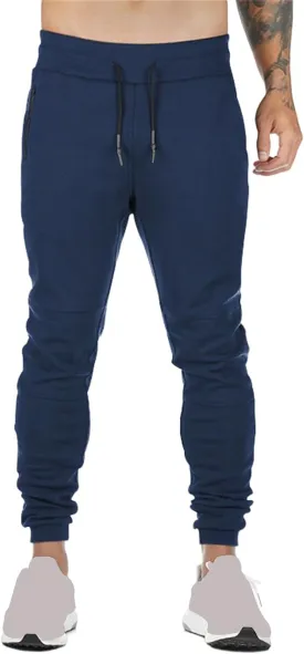 Mens Athletic Pants Stretch Casual Lightweight Slim Fit Comfy Solid Sweatpants Bodybuilding Yoga Trousers with Pockets