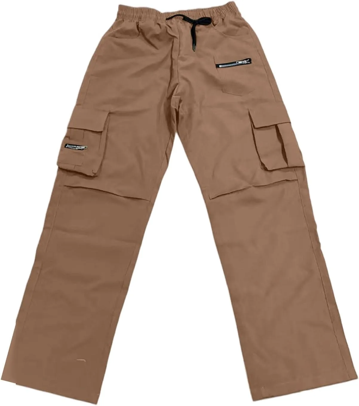 Men's Casual Cargo Joggers Drawstring Straight Leg Breathable Chino Pants Athletic Comfortable Twill Jogging Sweatpants