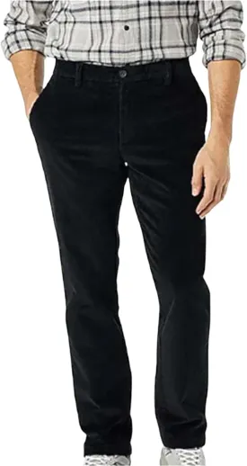 Mens Stretch Corduroy Pant Straight Fit Flat-Front Casual Chino Pants Relaxed Fit Twill Utility Work Pant Trousers
