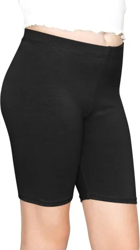 STRETCH IS COMFORT Girl's Cotton Biker Shorts and Cartwheel Shorts | Two Lengths to Choose from | Size 4-14