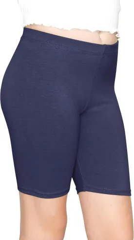 STRETCH IS COMFORT Girl's Cotton Biker Shorts and Cartwheel Shorts | Two Lengths to Choose from | Size 4-14