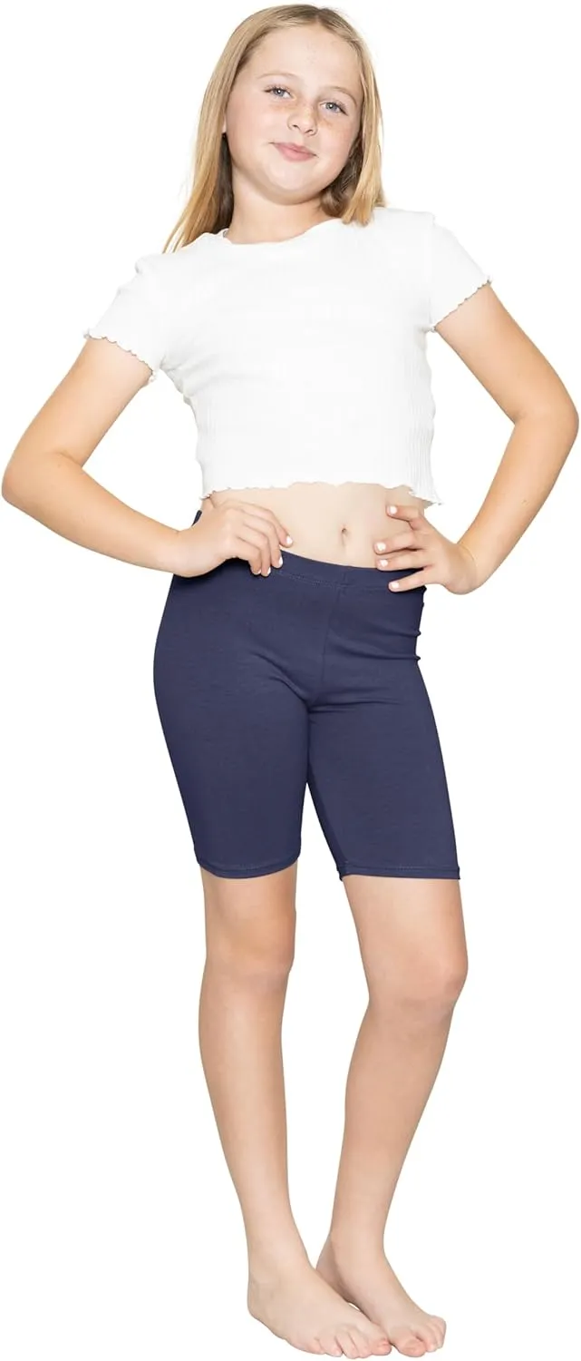 STRETCH IS COMFORT Girl's Cotton Biker Shorts and Cartwheel Shorts | Two Lengths to Choose from | Size 4-14