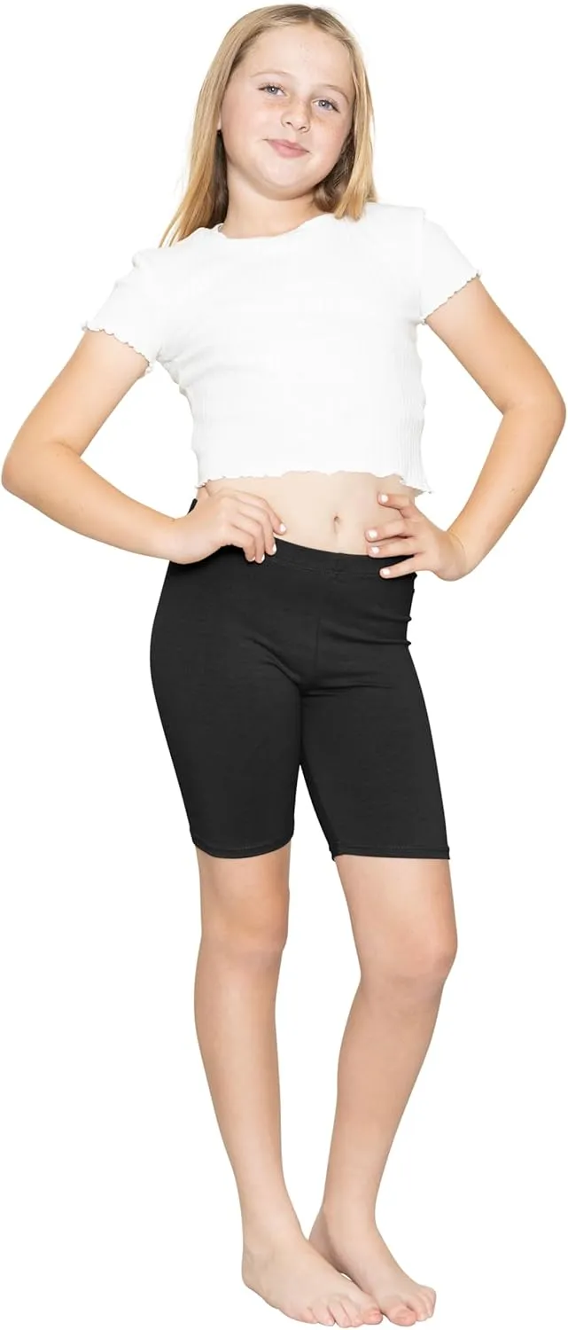 STRETCH IS COMFORT Girl's Cotton Biker Shorts and Cartwheel Shorts | Two Lengths to Choose from | Size 4-14