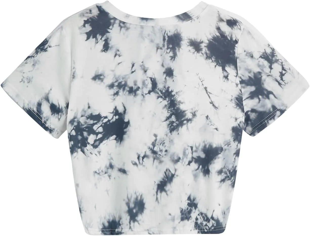 SweatyRocks Women's Casual Twist Front Short Sleeve Crop Top T-Shirt