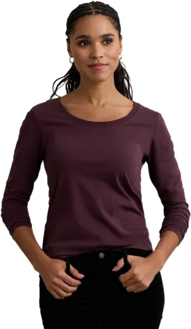 Women's Organic Pima Cotton Long Sleeve Scoop Neck Tee