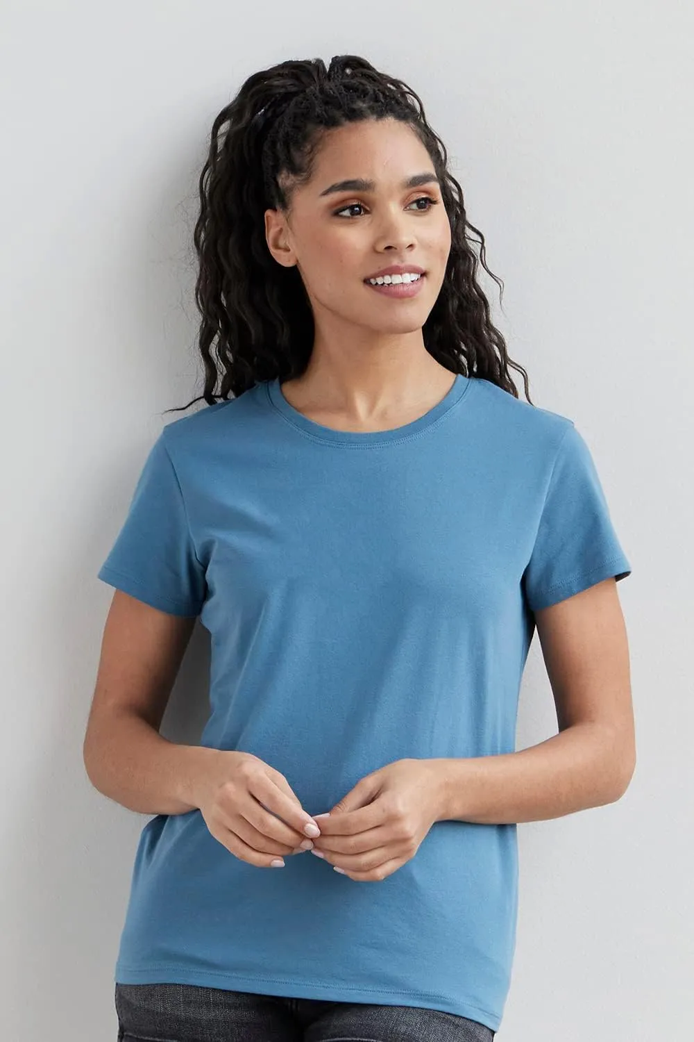 Women's Organic Pima Cotton Relaxed Short Sleeve Crew Neck T-Shirt