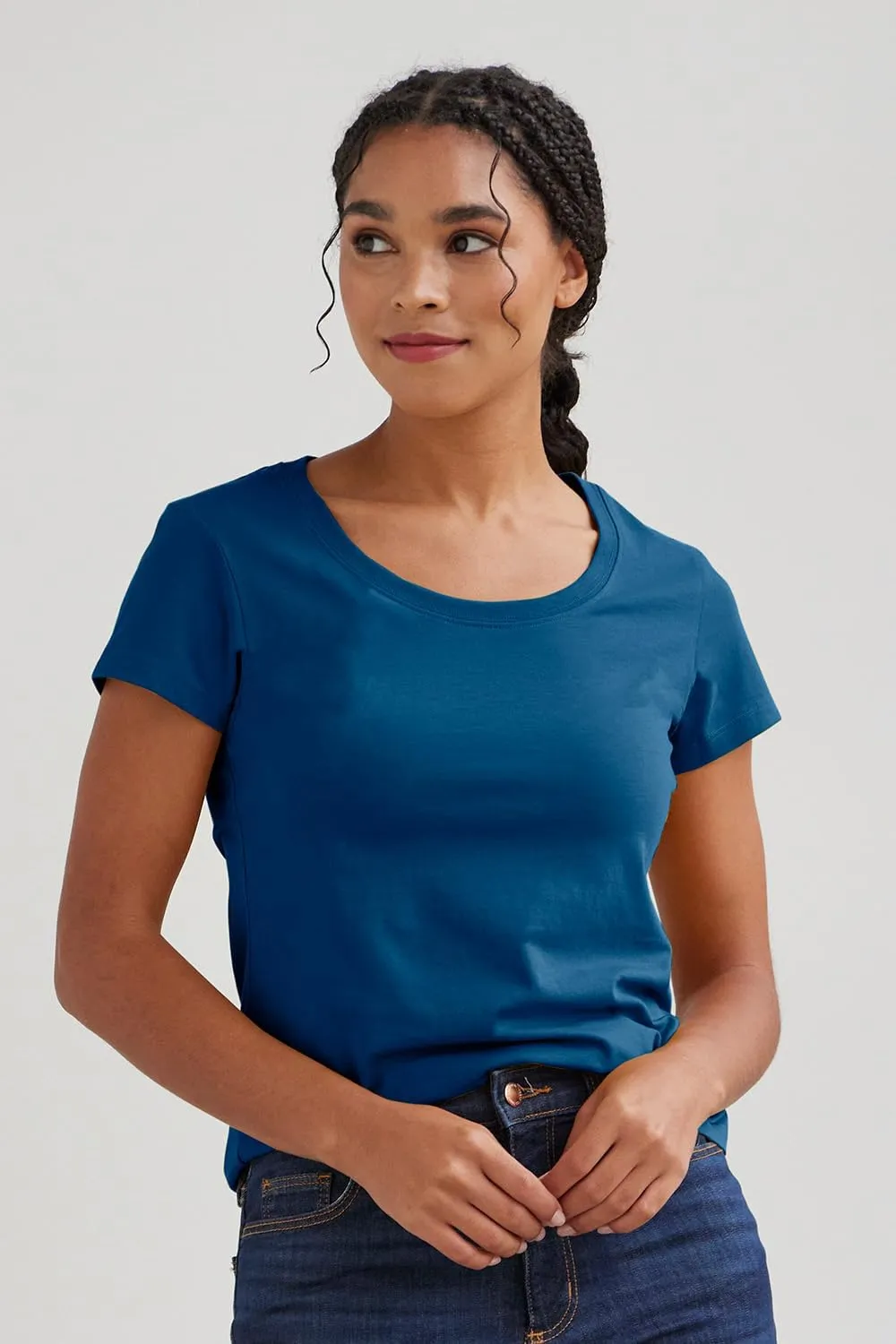 Women's Organic Pima Cotton Short Sleeve Scoop Neck Tee