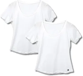 Womens Organic T Shirt White | Fair Trade Scoop Neck Tee | Certified Organic 100% Cotton Shirt - Eco Friendly