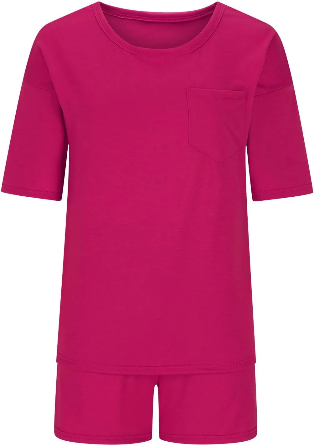 Womens Summer Outfits 2 Piece Short Sleeve Shirts with Shorts Matching Lounge Sets Casual Loungewear Pajamas